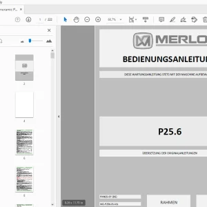 Merlo Panoramic P25.6 Bedienungsanleitung - PDF