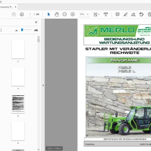 Merlo Panoramic P25.6 P25.6 L Bedienungs-und Wartungsanleitung - PDF