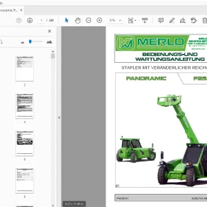 Merlo Panoramic P25.6 Bedienungs-und Wartungsanleitung - PDF
