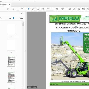 Merlo Panoramic P28.8 (L Plus,Plus,Top) P32.6 (L Plus,Plus,Top) Bedienungs-und Wartungsanleitung - PDF