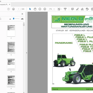 Merlo Panoramic P28.8 (L,L Plus,Plus,Top) P32.6 (L,L Plus,Plus,Top) Bedienungs-und Wartungsanleitung - PDF