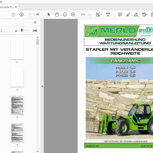 Merlo Panoramic P55.9 CS P60.9 CS P75.9 CS BEDIENUNGS-UND WARTUNGSANLEITUNG - PDF