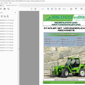 Merlo STAPLER MIT P34.7 P34.7 Plus P34.7 Top BEDIENUNGS-UNC WARTUNGSANLEITUNG