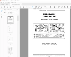 MicroGuard Terex RCI 510 Telescopic Boom Crane Operator's Manual PDF