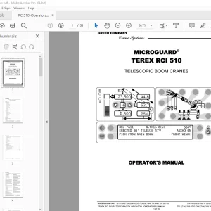 MicroGuard Terex RCI 510 Telescopic Boom Crane Operator's Manual PDF