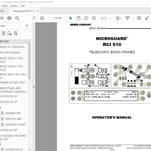 Microguard RCI 510 Telescopic Boom Crane Operator's Manual PDF