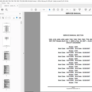 Navistar 3200, 4100, 4200, 4300, 4400, 7300, 7400, 7500, 7600, 7700, 8500, 8600, MXT, RXT Models Built Service Manual