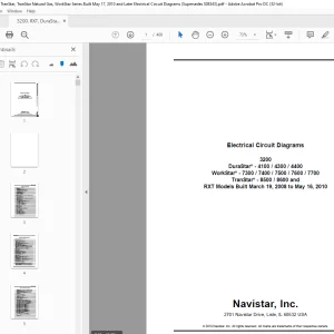 Navistar 3200 Electrical Circuit Diagrams Manual 0000002842