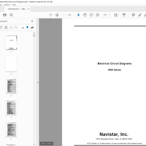 Navistar 9900 Series Electrical Circuit Diagrams Manual - PDF DOWNLOAD
