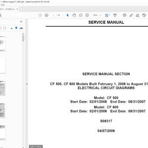 Navistar CF 500 CF 600 Built SERVICE MANUAL - PDF DOWNLOAD
