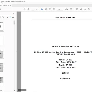 Navistar CF 500, CF 600 Service Manual -  PDF DOWNLOAD