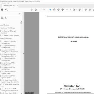 Navistar CV Series Electrical Schematics Manual 0000019802 - PDF