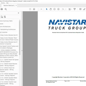 Navistar Electrical Systems HX Vocational Series Integration Guide Manual