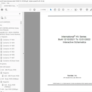 Navistar International HV Series Interactive Schematics Manual
