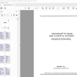 Navistar International HV Series Schematics Manual 0000018823