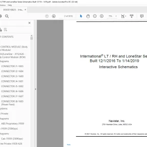 Navistar International® LT  RH and LoneStar Series Schematics Manual 0000018825