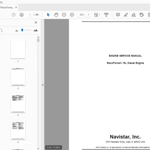 Navistar MaxxForce 15L Diesel Engine Service Manual 2013 - PDF