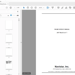 Navistar MaxxForce 7 Engine Service Manual 2007 - PDF DOWNLOAD