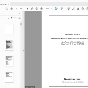 Navistar MaxxForce DT, 9 & 10 (EPA 10)/11, 13 & 15 (EPA 10) Based Diagnostic & Inspection Manual - PDF