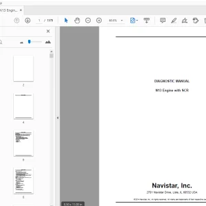 Navistar N13 Engine with SCR Diagnostic Manual - PDF