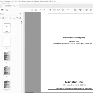 Navistar PayStar® 5900 Electrical Circuit Diagrams Manual 0000002441