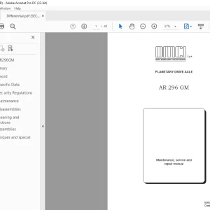 OMCI AR 269 GM PLANETARY DRIVE AXLE Maintenance, service and Repair Manual