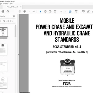 PCSA STD 4 MOBILE Power Crane & Excavator & Hydraulic Crane Manual PDF