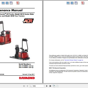 RAYMOND Forklift 11.97GB PDF Service Parts Manual & Schematics 2020 Complete Set