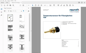 Rexroth TSF Temperatursensor für Flüssigkeiten - PDF