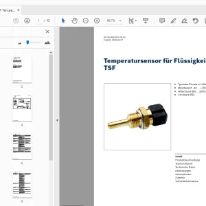 Rexroth TSF Temperatursensor für Flüssigkeiten - PDF