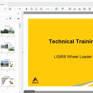 SDLG LG958 Wheel Loader Technical Training Manual - PDF