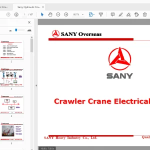 Sany Hydraulic Crawler Crane Electrical System Manual - PDF