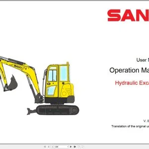 Sany Machinery Parts, Shop Manual & Diagram PDF - Full Set - DOWNLOAD