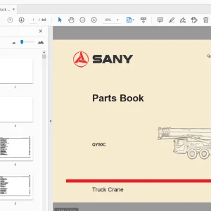 Sany QY50C Truck Crane Parts Manual - PDF
