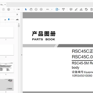 Sany RSC45-5M Reach Stacker body Parts Manual - PDF