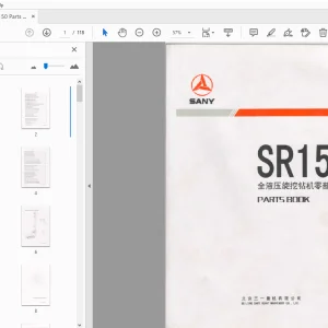 Sany SR150 Parts Manual - PDF DOWNLOAD