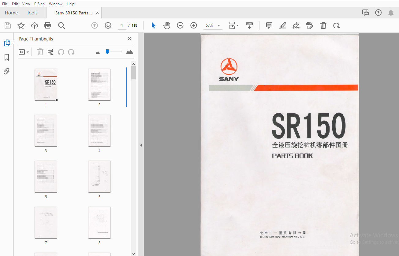 Sany SR150 Parts Manual - PDF DOWNLOAD - HeyDownloads - Manual Downloads