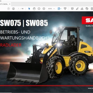 Sany SW075 SW085 Radlader Betriebs- Und Wartungshandbuch - PDF