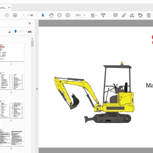 Sany SY16C Hydraulic Excavator Maintenance Manual & Service Manual - PDF