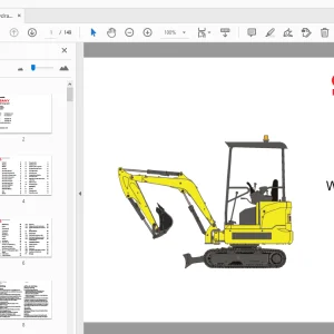 Sany SY16C Hydraulikbagger Betriebsanleitung Wartungshandbuch - PDF
