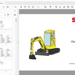 Sany SY26U Hydraulikbagger Benutzerhandbuch & Wartungshandbuch - PDF