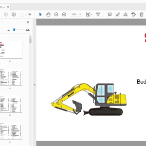 Sany SY75C Hydraulikbagger Betriebsanleitung Bedienungshandbuch - PDF