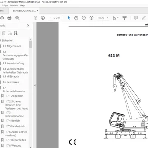 Sennebogen All Model Full Shop Manual - PDF DOWNLOAD