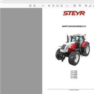 Steyr Tractor Agricultural Service Manual  English PDF 4.35 GB COMPLETE SET - DOWNLOAD
