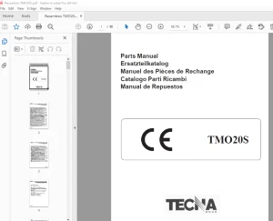 TECNA Forklift TMO20S Parts Manual PN S71113200004 PDF