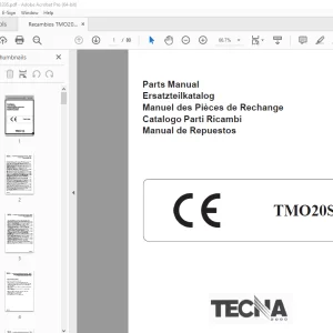 TECNA Forklift TMO20S Parts Manual PN S71113200004 PDF