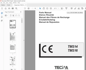 TECNA Forklift TMS14 TMS16 Parts Manual PN S01145110005 - PDF DOWNLOAD