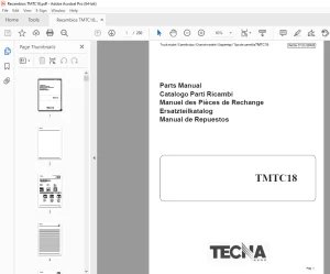 TECNA Forklift TMTC18 Parts Manual - PDF DOWNLOAD