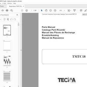 TECNA Forklift TMTC18 Parts Manual - PDF DOWNLOAD