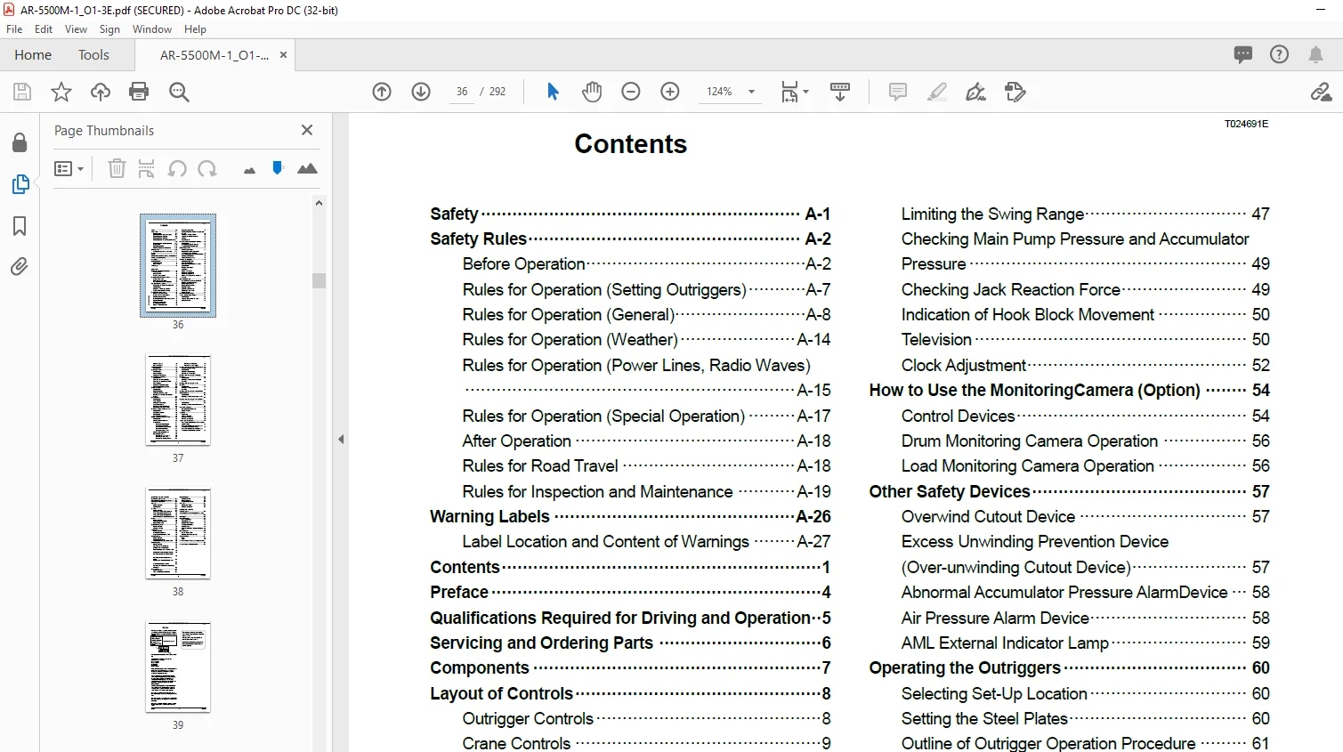 Tadano AR-400M All Terrain Crane Operation Manual - PDF DOWNLOAD - Image 4